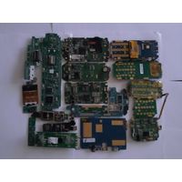 Платы мобильников, транзисторы, микросхемы и др. желтое. Лот1.