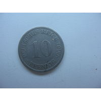 Германия 10 пфеннигов  1900 J