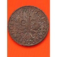 Польша II Республика (1919-1939) 2 гроша 1937г.(1) , без мц.