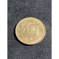 Франция 10 сантимов 1977