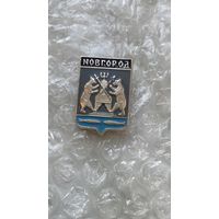 Значок Новгород, герб голубой