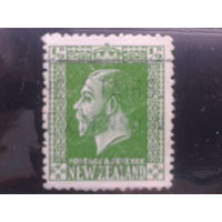 Новая Зеландия, 1927. Стандарт. Король Георг V. 1/2d,зуб. 14:14,5