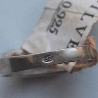 Кольцо печатка с камнем серебро 925 пробы