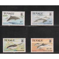 Тувалу-1998(Мих.805-808) , ** ,  Морская фауна, Дельфины, (полная серия)