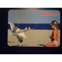 Календарик 2004 г.  Подевюс.  Ребенок, чайки.