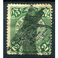 Китайская Империя - 1905/09г. - дракон, 2 с - 1 марка - гашёная [Mi 72]. #4-W1-115-A-1