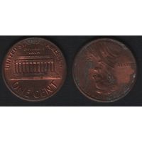 США km201b 1 цент 2000 год (D) (_3 ТОРГ ЛЮБОЙ