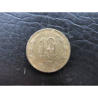 Чили. 10 песо. 1999. С 20 копеек. Распродажа коллекции. Смотрите другие лоты.