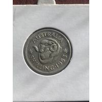 Австралия шиллинг 1953 серебро