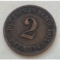 Германия 2 пфеннига, 1875 C  4-4-20