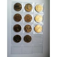 Польша 2 злотых 11 шт. Животные с рубля