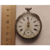 Редкие ЧАСЫ СЕРЕБРО старинные КАРМАННЫЕ Царские 7