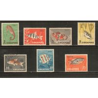 Сингапур-1952 ,(Мих.54-63)  ** /*/гаш. ,  Морская  Фауна, Рыбы, ,