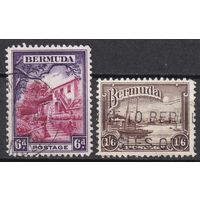 134.BrKCI. Великобритания. Колонии. Бермудские острова. Местные мотивы. Георг V. 1936 г. 6P, 1/6 Sh. Mi.##95/97.