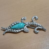 Брошь майорка в мельхиоре. Времен СССР