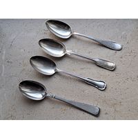 Ложка столовая посеребренная клеймо Германия ХХ век 4 штуки.