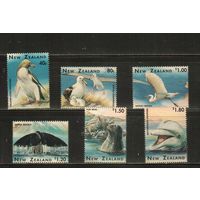 Новая Зеландия-1996(Мих.1511-1516) , ** , Морская фауна,Птицы (полная серия)