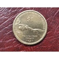 1 доллар США 2011 г. D. Договор с вампаноагами.