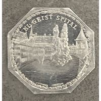 Германия Нюрнберг нотгельд 20 пфеннигов 1921 Больница Святого Духа Нюрнберг-Фюрт трамвайный жетон