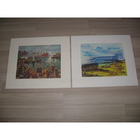 Репродукции на бумаге известных художников, отпечатана в Испании, размер 46х54 см.