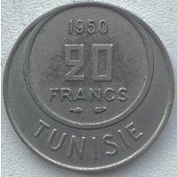 Тунис 20 франков 1950 г.