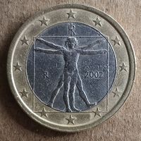 Италия 1 евро 2002 г.,  KM# 216