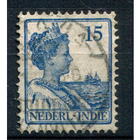 Нидерландская Индия - 1929/32г. - королева Вильгельмина, 15 с - 1 марка - гашёная [Mi 171]. #3-WB-75-A-1