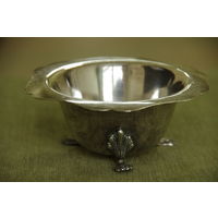 Ваза с серебрением ( диаметр 13 см , высота 5 см )