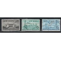 США-1947, (Мих.560-562), гаш.  , Авиапочта, Самолеты, Архитектура (полная серия), (2)