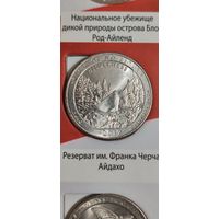 США. 25 центов (квотер) Резерват им. ФранкаЧерча 2019