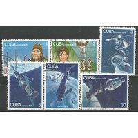 Куба. 15 лет полёта первого человека в космос. 1976г. Mi#2125-30. Серия.