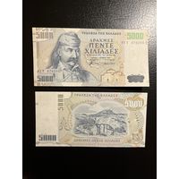Греция 5000 драхм образца 1984 года аUNC p203