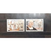 Мальта. 1992 год. Флот. 500 лет открытия Америки Христофором Колумбом (905)