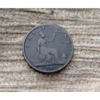 Werty71 Великобритания 1 фартинг 1860 Виктория Корабль