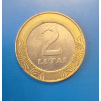 Литва 2 лита 2008 год биметалл