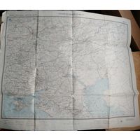 Стратегическая карта Европы. Генеральный Штаб Вооруженных Сил ССР. 1946 г. Масштаб 1: 2500000. Лист 4.