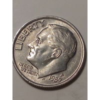 10 центов  США 1989 P  год