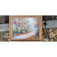 Картина маслом"Осень в парке"