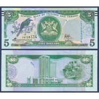 Тринидад и Тобаго, 5 долларов 2006 г., P-47c (FR, синешапочный момот), UNC
