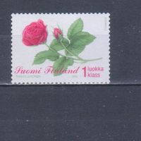 [1914] Финляндия 2004. Флора.Цветы.Роза. Одиночный выпуск. БЕЗ КЛЕЯ.