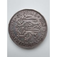 Кипр 45 пиастров (piastres) 1928 "50 лет под управлением Британии"