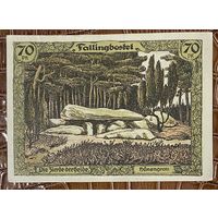 Нотгельд 70 пфеннигов 1921 год. Бухгольц. Веймарская республика