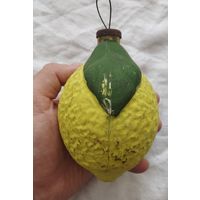 Ёлочная игрушка лимон кремлевский толстые стекло