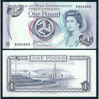 Остров Мэн 1 фунт образца 1990-2009 год, UNC