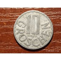 Австрия 10 грошей 1962
