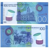 Никарагуа 100 кордоба 2021 год UNC (полимер)