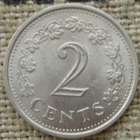 2 цента 1977 Мальта