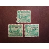 Новая Зеландия 1946 г.Король Георг VI и здание парламента в Веллингтоне./42а/