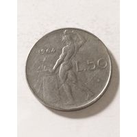 Италия 50 лир 1964