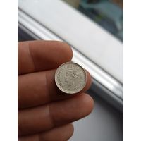 Британская Индия, 1/4 рупии 1945 г., серебро 0.500, Георг VI (1936-1952)